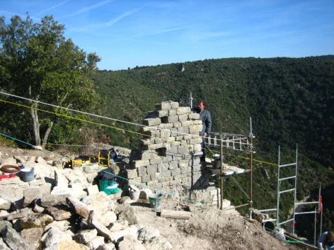 Fouilles et travaux 2007 2008 au château de Termes, Pays Cathare, archéologie